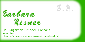 barbara misner business card